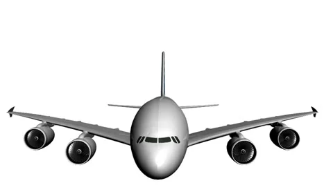 Airplane With Alpha Stock Footage 39498511