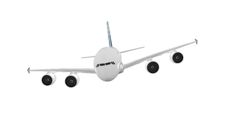 Airplane With Alpha Stock Footage 39498517