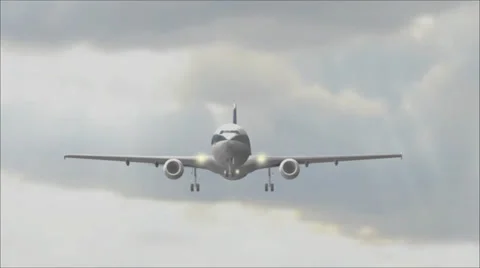 Airplane approaching to land Stock Footage 36678984