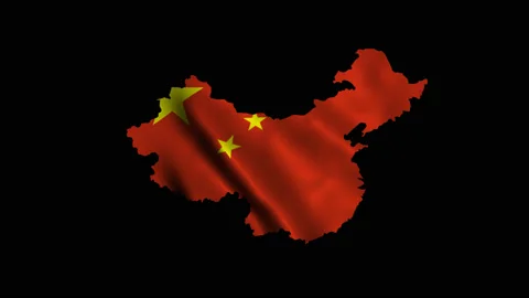Airplane Around China Map 動画素材 122313019
