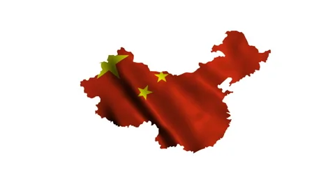 Airplane Around China Map 動画素材 122313021