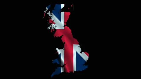 Airplane Around England Map 動画素材 122733527