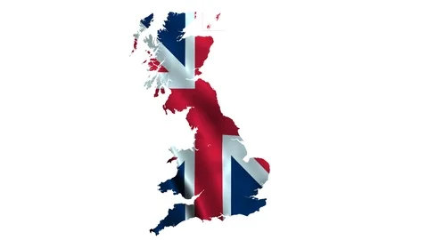 Airplane Around England Map 動画素材 122733756