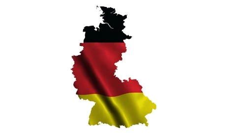 Airplane Around Germany Map With Matte. 動画素材 123052097