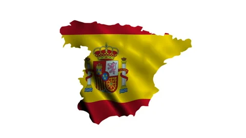 Airplane Around Spain Map 動画素材 122580604