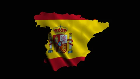 Airplane Around Spain Map 動画素材 122580748