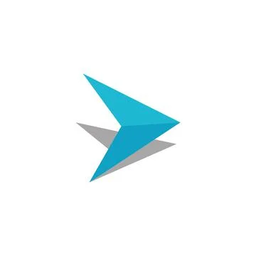Airplane arrow colored icon. Vector illustration eps 10 Stock Illustration