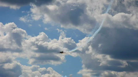 Airplane in art looping Stock Footage 831345