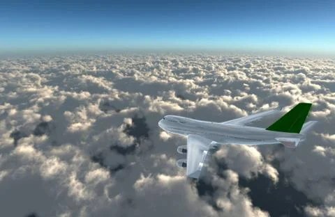 Airplane away Stock Illustration