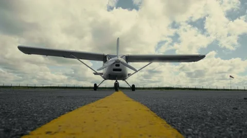 Airplane on the background of a beautiful sky Stock Footage 169999522