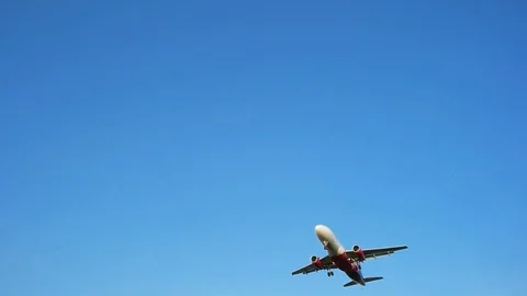 Airplane Background Blue Sky Plane Flie Stock Video Pond5