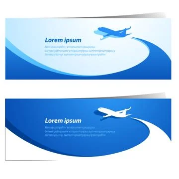 Airplane background Stock Illustration