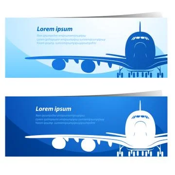 Airplane background Stock Illustration
