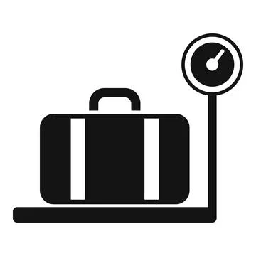 Airplane bag icon simple vector. Airline passenger Stock Illustration