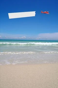 Airplane Banner 3d Rendering Illustrazione stock