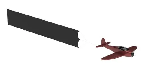 Airplane With Banner Иллюстрация