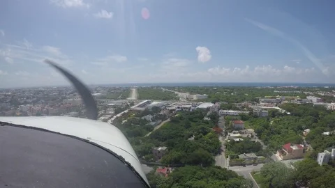 Airplane basic landing Stock Footage 77457926