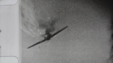 Airplane Battle World War 2 Stock Footage 35503207