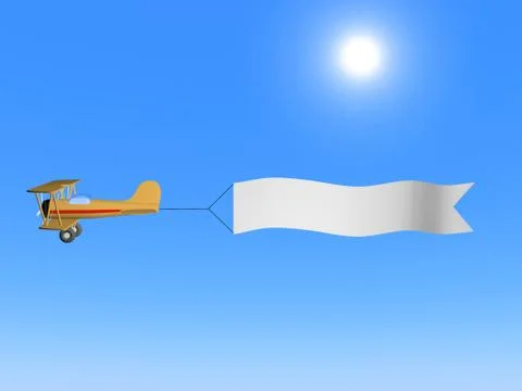 Airplane with blank Stock Photos