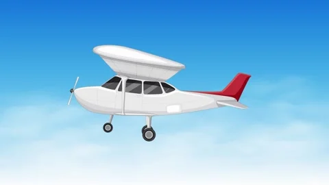 Airplane in the blue sky Stock Footage 267796927