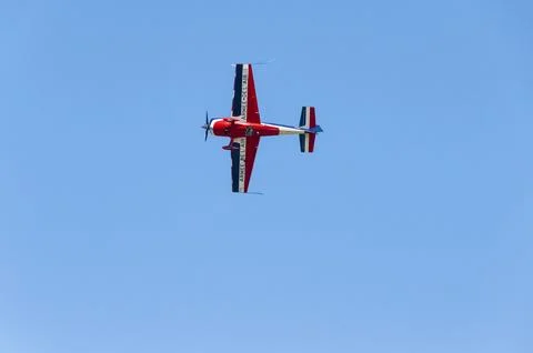 Airplane in the blue sky Stock Photos