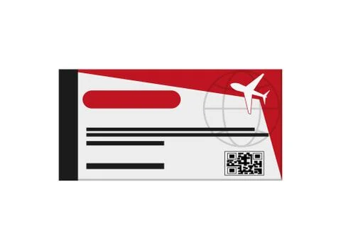 Airplane boarding pass icon Stock-Illustration