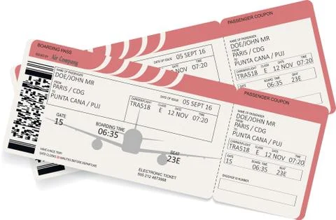 Airplane boarding pass. Vector illustration Stock-Illustration