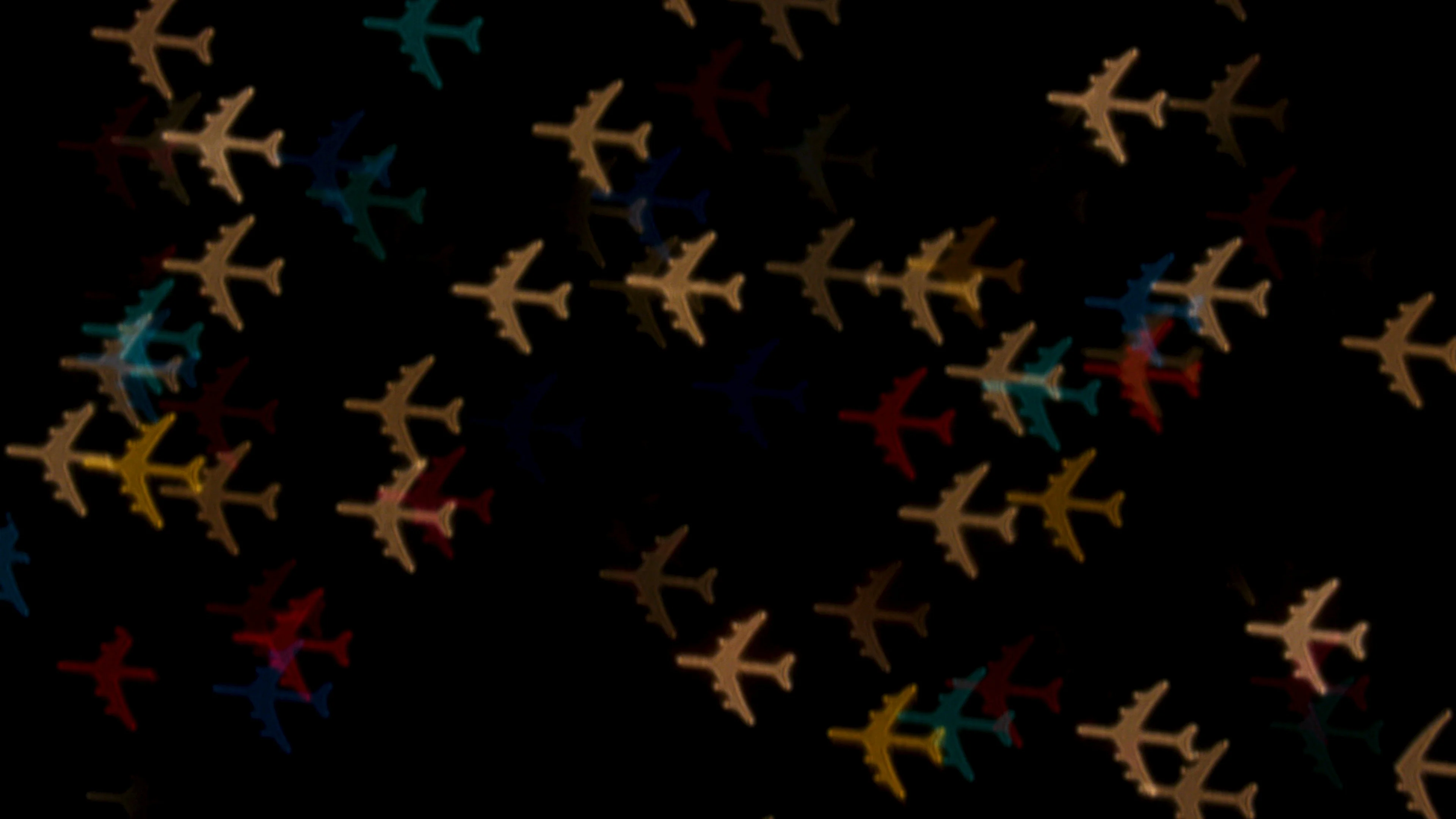 Airplane Bokeh Multicolor And White Ligh Stock Video Pond5