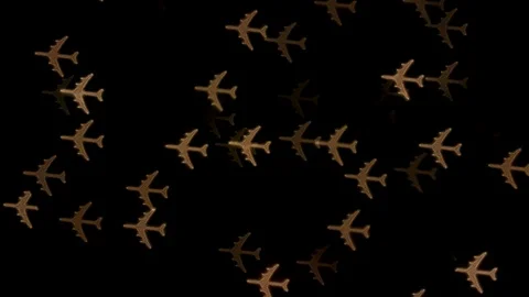 Airplane Bokeh White Lights RACK Stock Footage 84708610