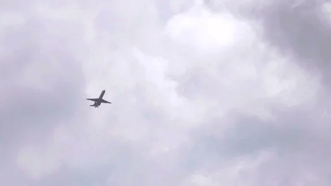 Airplane from bottom Stock Footage 117682106