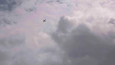 Airplane from bottom Stock Footage 117682111