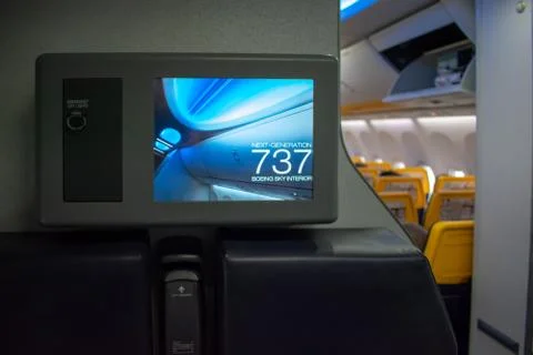 Airplane cabin control panel Stockfoto's