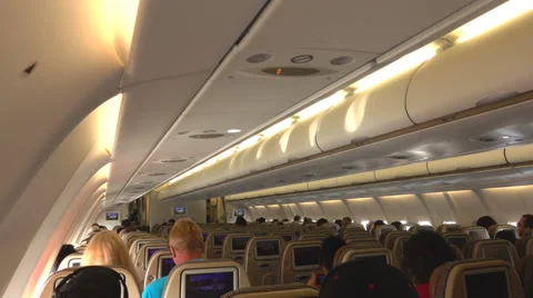 Airplane Cabin, Day Stock Footage 67202072
