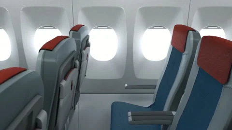 Airplane cabin Stock Footage 10808182