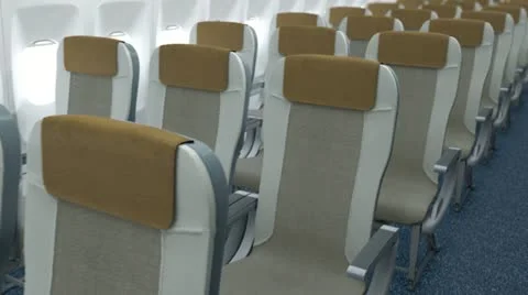 Airplane cabin Stock Footage 10856605