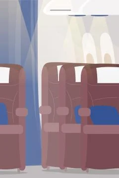 Airplane cabin Stock Illustration