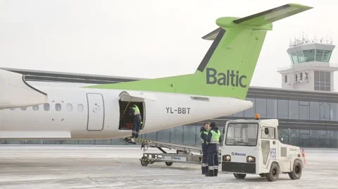 Airplane cargo hatch Stock Footage 60218657