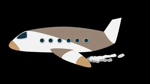 Airplane Cartoon Stock Footage 121148284