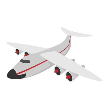 Airplane cartoon icon Stock Illustration