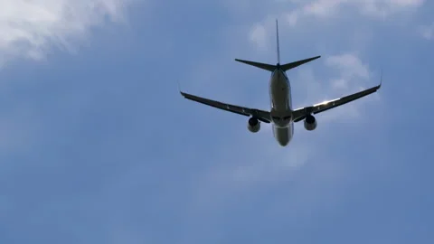 Airplane climbing high into the sky Stock Footage 290523233