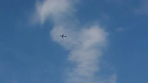 Airplane in the clouds 스톡 동영상 51769355