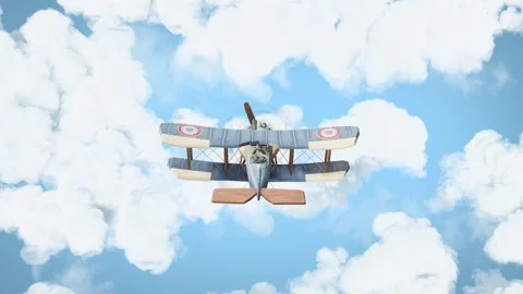 Airplane on the Clouds Stock Footage 317902980
