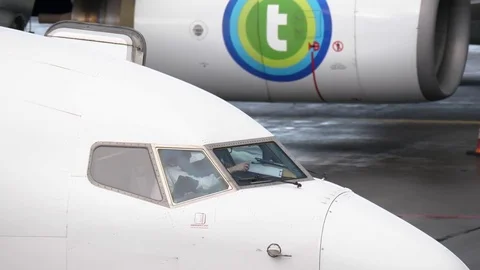 Airplane cockpit Stock Footage 84424633