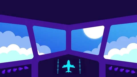 Airplane Cockpit View Stock Footage 335667786