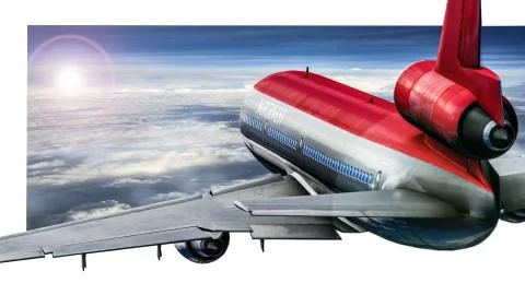 Airplane for commercials Stock Illustration