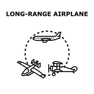 Airplane concept with various aircraft types flying Stock Illustration