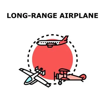 Airplane concept with various aircraft types flying Stock Illustration
