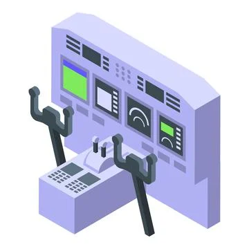 Airplane control panel showing altitude speed and navigation data Illustrazione stock
