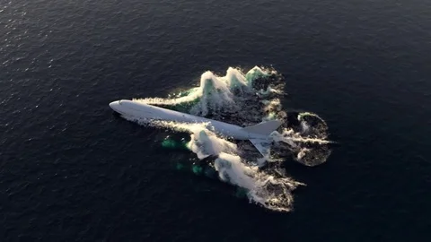 Airplane crash Stock Footage