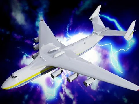 Airplane crash Stock Illustration